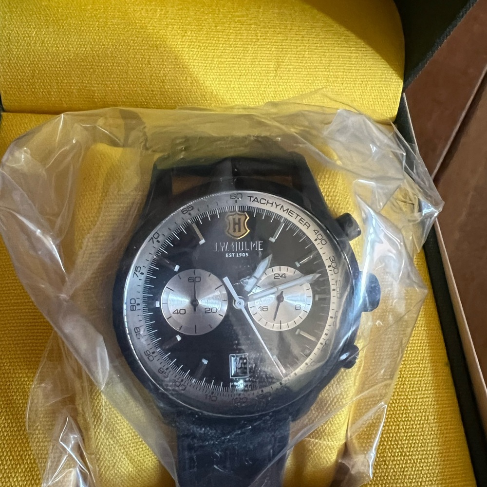 Black Men's Chronograph Watch